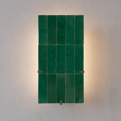 Applique Arsène — Zellige vert, laiton