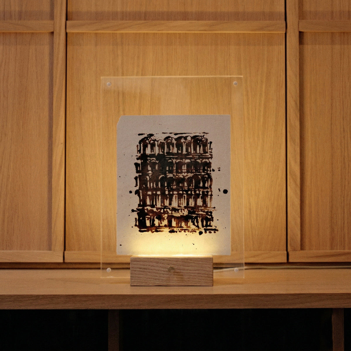 Lampe à poser Arthur — finition chêne naturel
