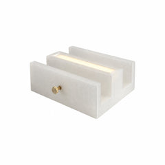 Lampe à poser Arthur double rechargeable — finition blanc transparent