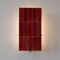 Applique Arsène — Zellige rouge, acier